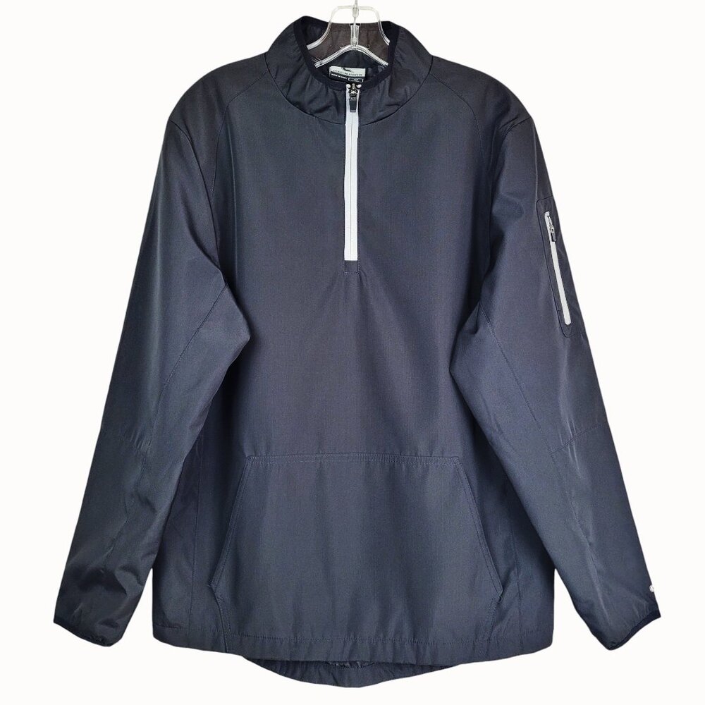 Colosseum Athletics Windbreaker Jacket Men's M Black Lined Pullover Outdoors